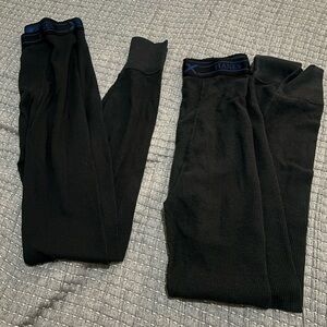 Hanes Classic Thermal Underwear Adult Small Black 2 Pairs New
